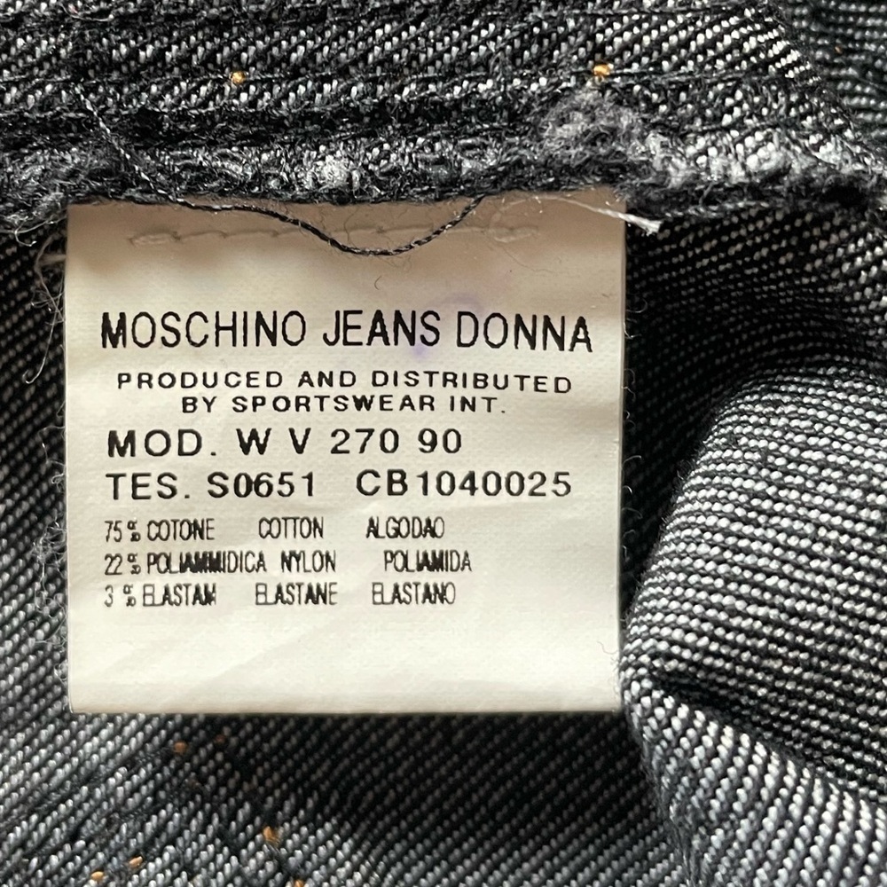 Vintage Moschino Jeans Denim Heart Patchwork Mini Dress 10 70s 80s Classic Retro - Picture 11 of 14